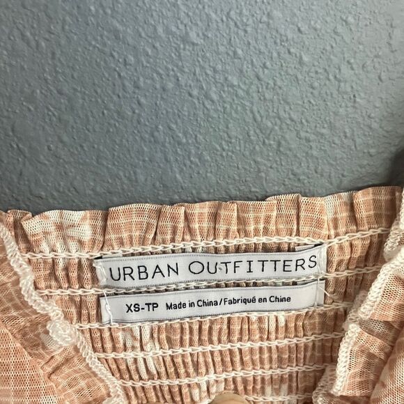 Urban Outfitters “Audrey Daisy Mesh” Peach Floral Milkmade Mini Dress XS 730 - Picture 3 of 7